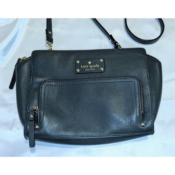 Kate Spade New York Baxter Street Blue Sevilla Leather Crossbody Shoulder Bag - Picture 3 of 16